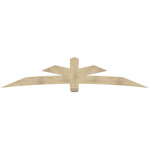 Ekena Millwork Alberta Rough Sawn Timber Gable Bracket, Douglas Fir, 108"W x 22"H x 6"D x 6"F, 5/12 Pitch GBW108X22X0606ALB00RDF - main